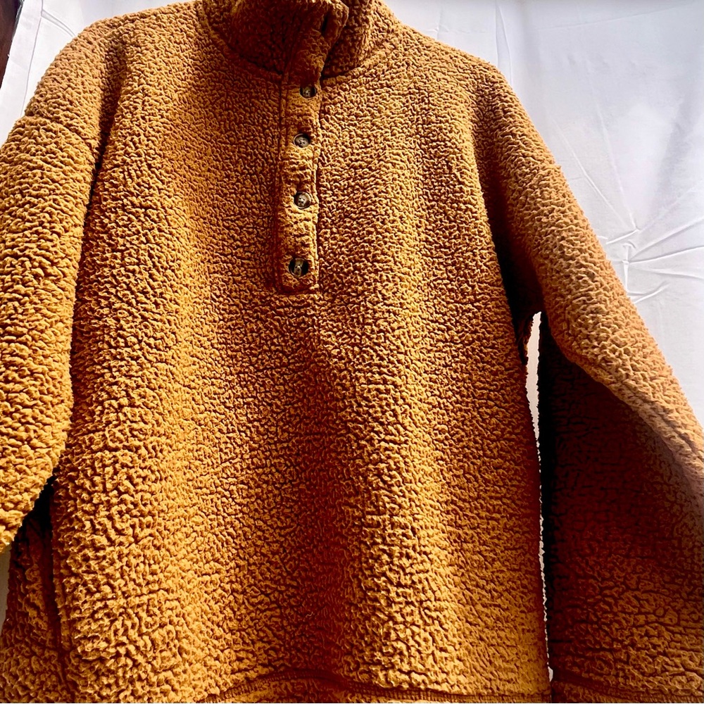 Fuzzy, warm winter Aerie pullover.